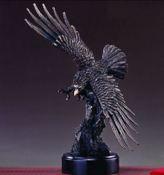 Eagle Sculpture Soaring in flight Artwork Wildlife Bird Bronze Plated